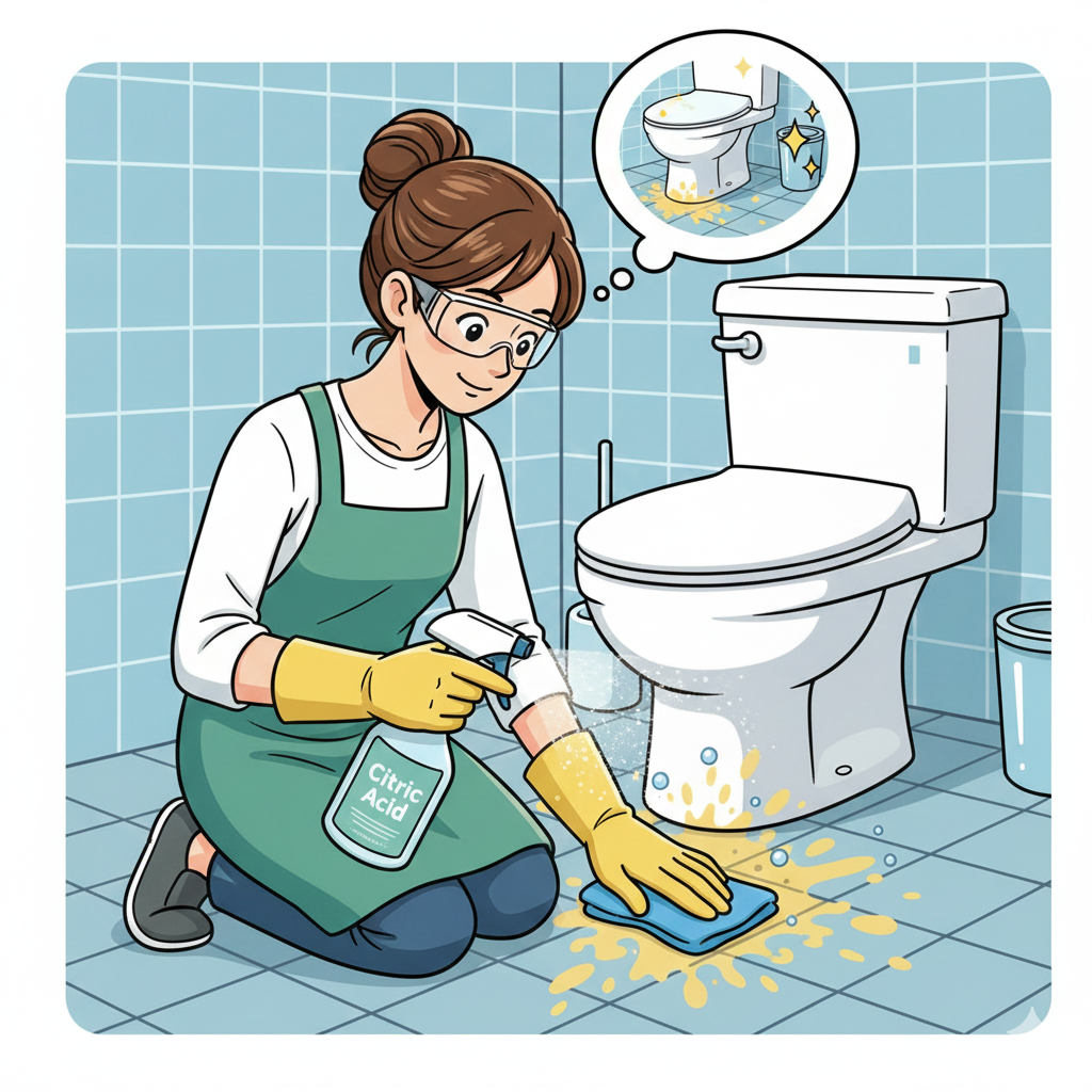 トイレ床尿はねベタベタをクエン酸で徹底解決