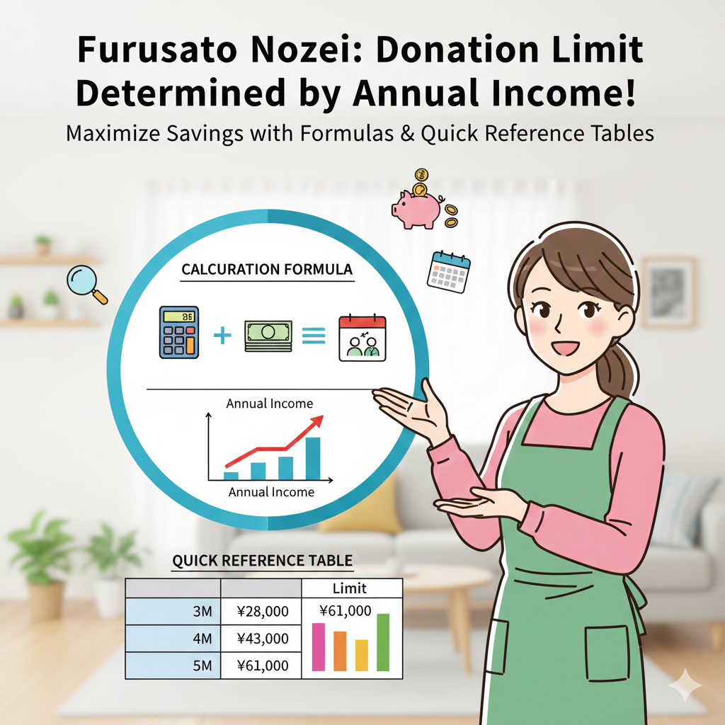 年収で決まるふるさと納税の限度額！計算式と早見表で損しない
