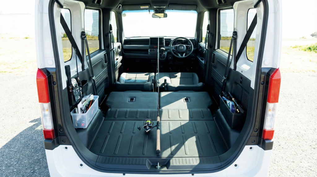 釣り竿 9フィート 車内積載 対角線