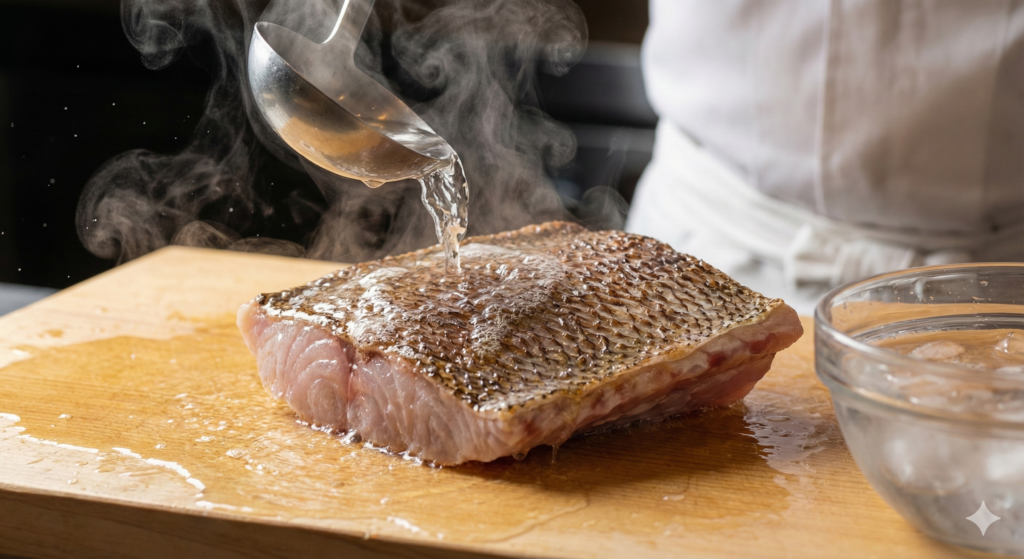 真鯛 松皮造り 日本酒