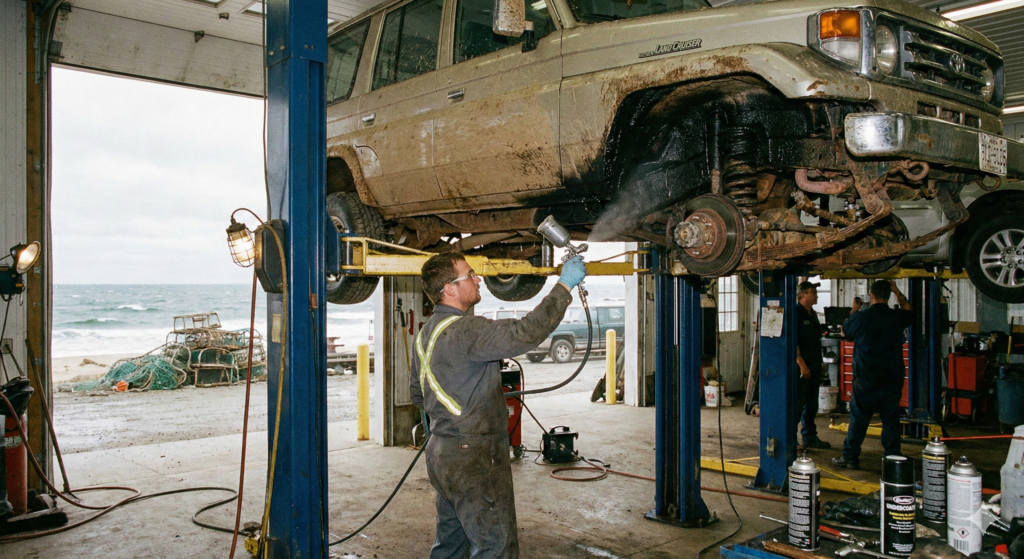 釣り車 塩害 下回り 防錆塗装 頻度