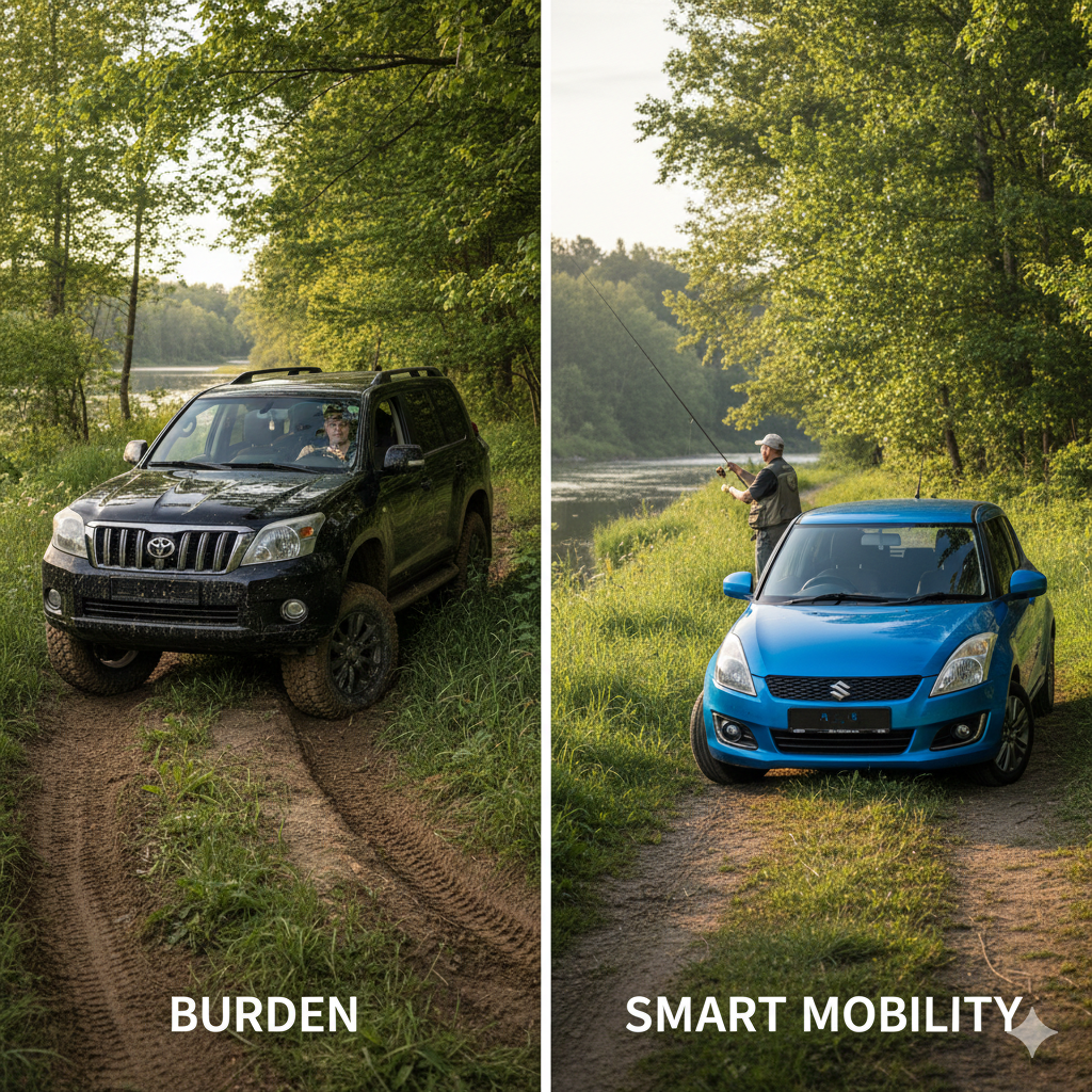 釣り車 コンパクトカー