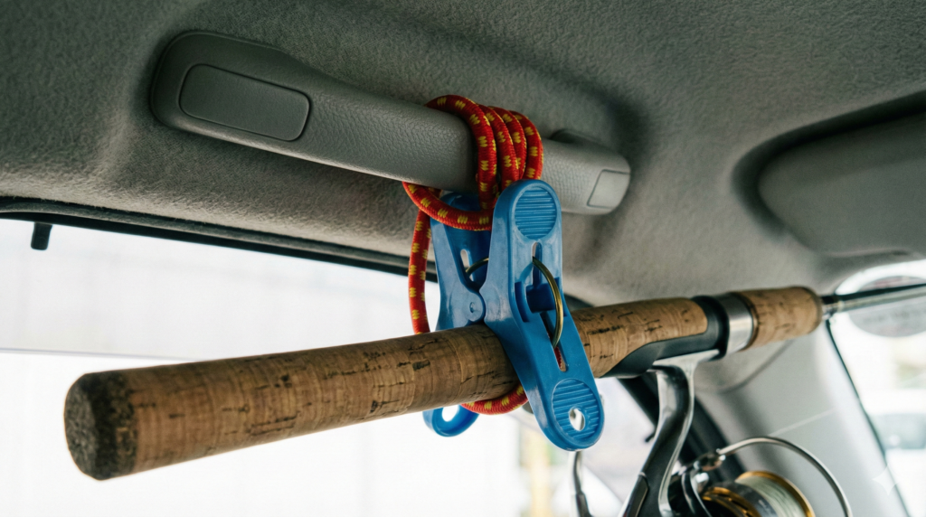 釣り竿 9フィート 車内積載 対角線