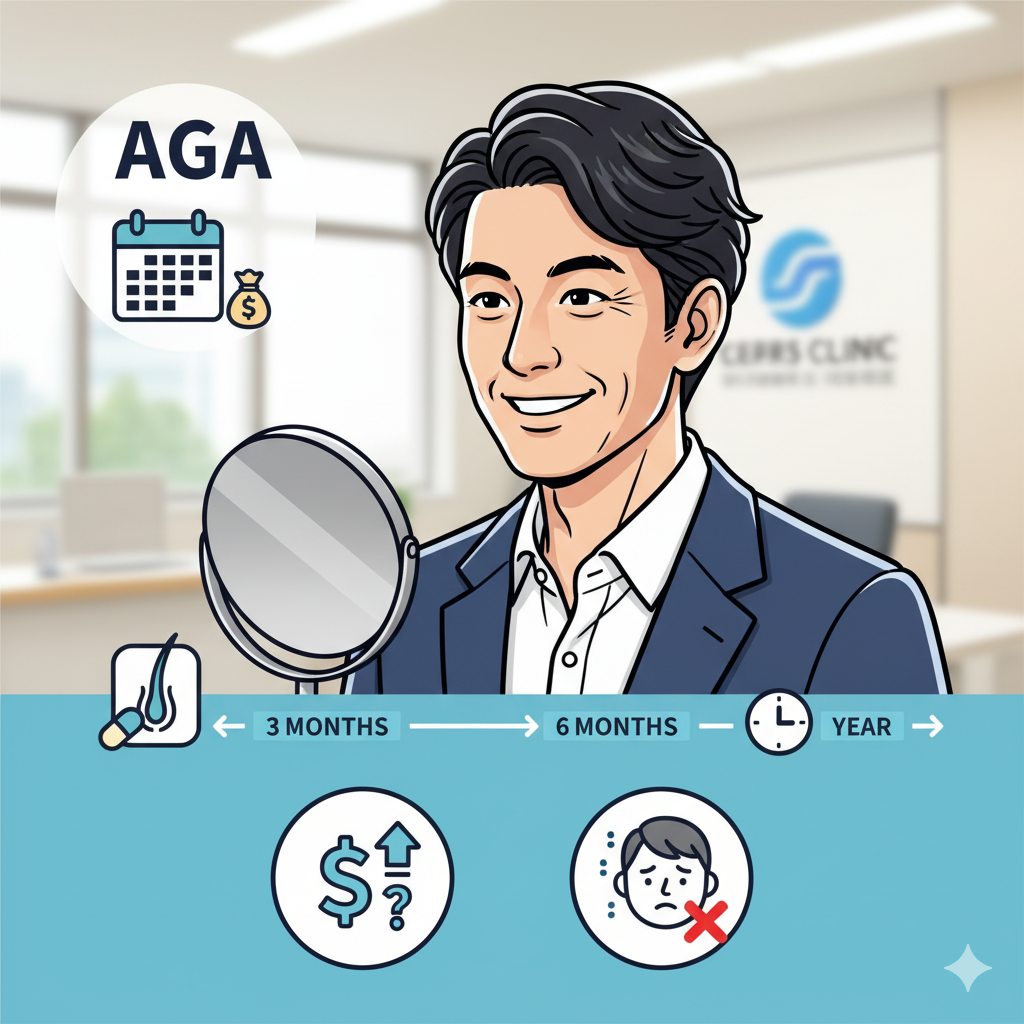 AGA治療の効果はいつから？費用や副作用も解説