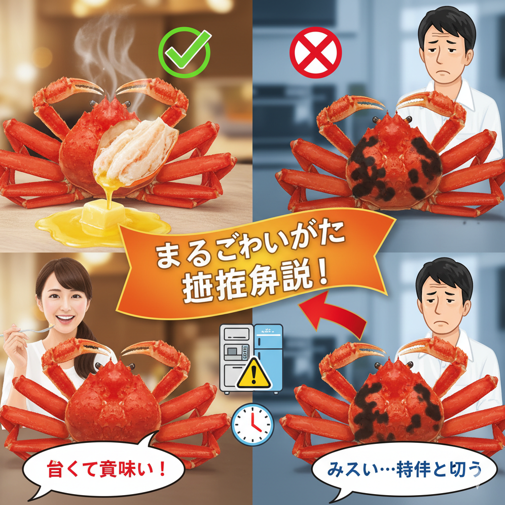 まるずわいがにの評判は？まずい？黒変対策と食べ方