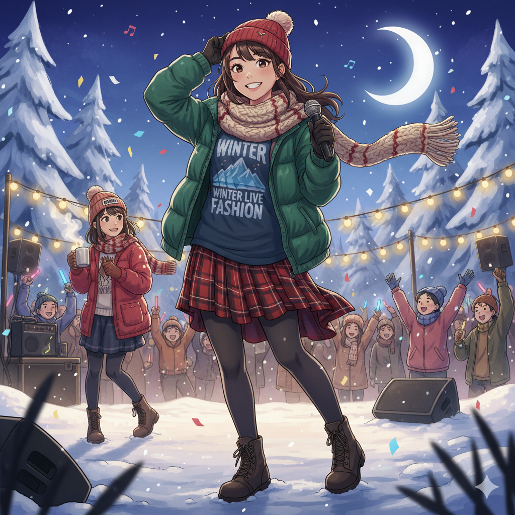 冬のライブTシャツ着こなし決定版！寒くない＆可愛い最強コーデ術