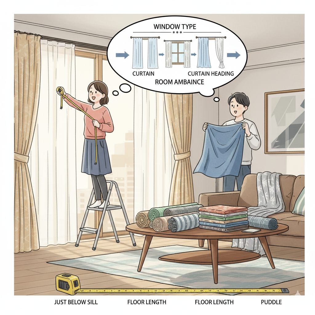 カーテンの選び方と長さの決め方