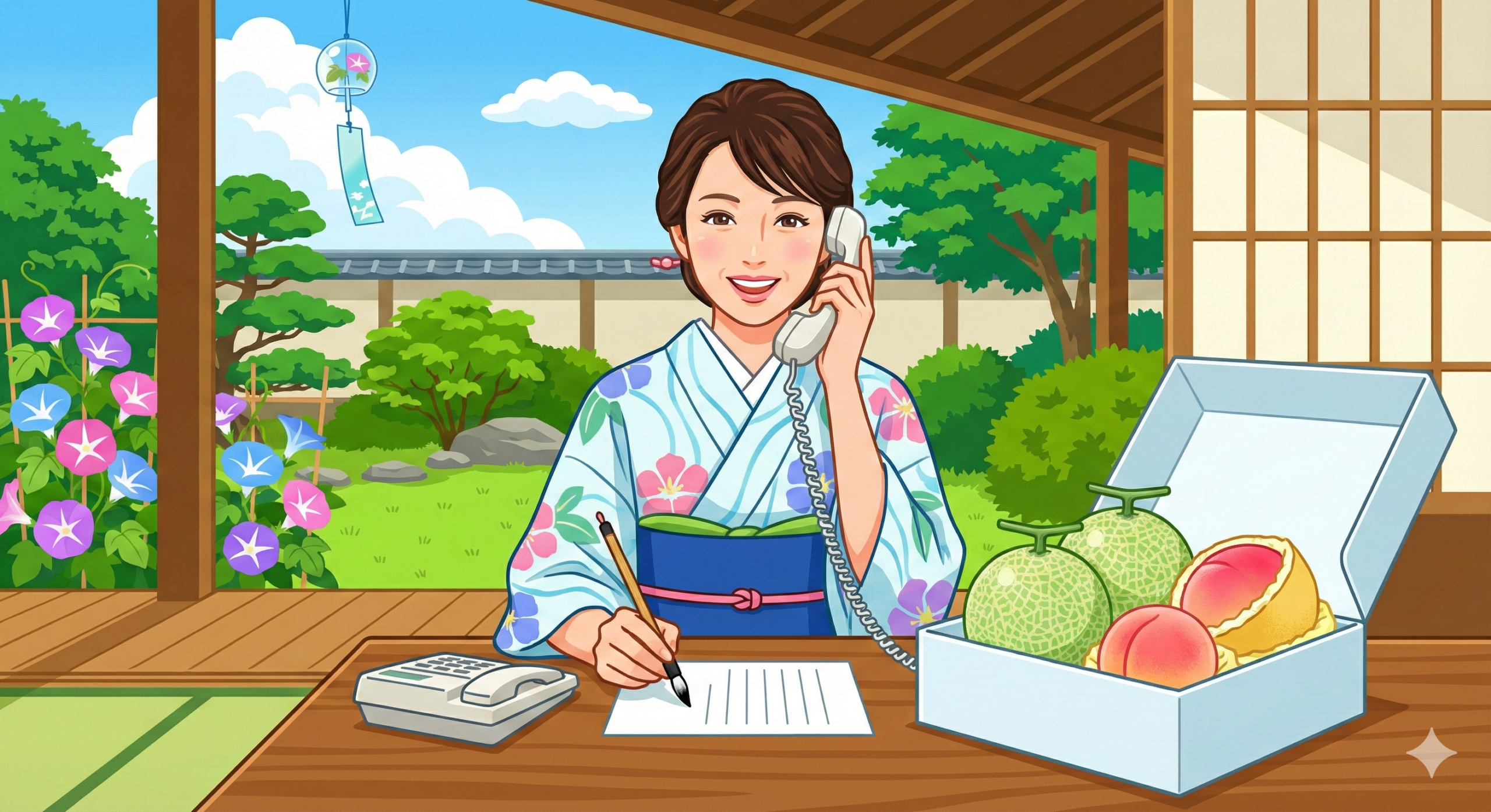 お中元のお礼はいつどう伝える？マナーと電話・手紙の例文を紹介